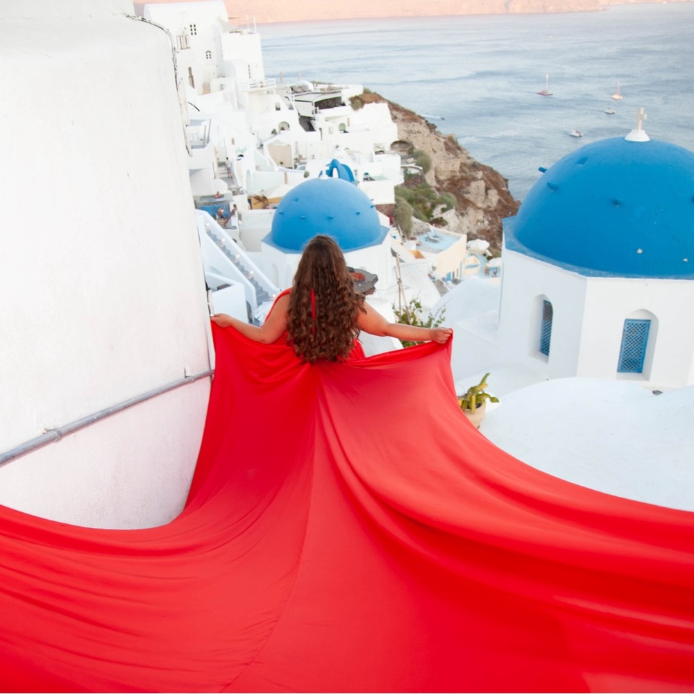 Flying photo shoot dress